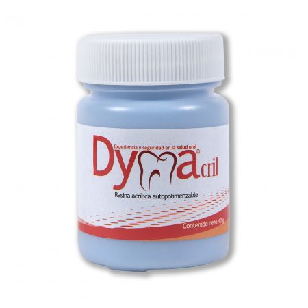 Resina acrílica autopolimerizable Dymacril azul (Dymacril blue self-curing) para aparatología dental (polímero x 40g)