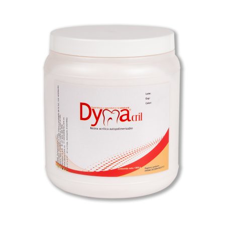 Acrilico dental Dymacril industrial para cubetas x 1000g color naranja o azul