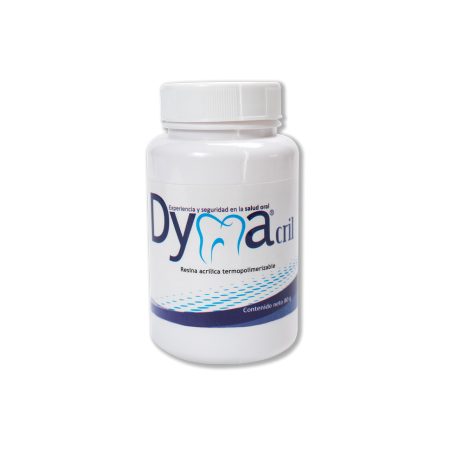 Resina acrílica termopolimerizable Dymacril rosado para bases, reparaciones y rebasados de prótesis dentales dental (polímero x 80g)